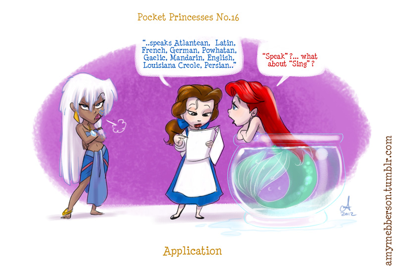 Illustration for article titled Disney princesses don't always get along in these adorable comics